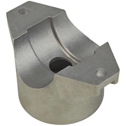 Колодочная насадка D 32 мм серебристый тефлон - Гильза вид сзади